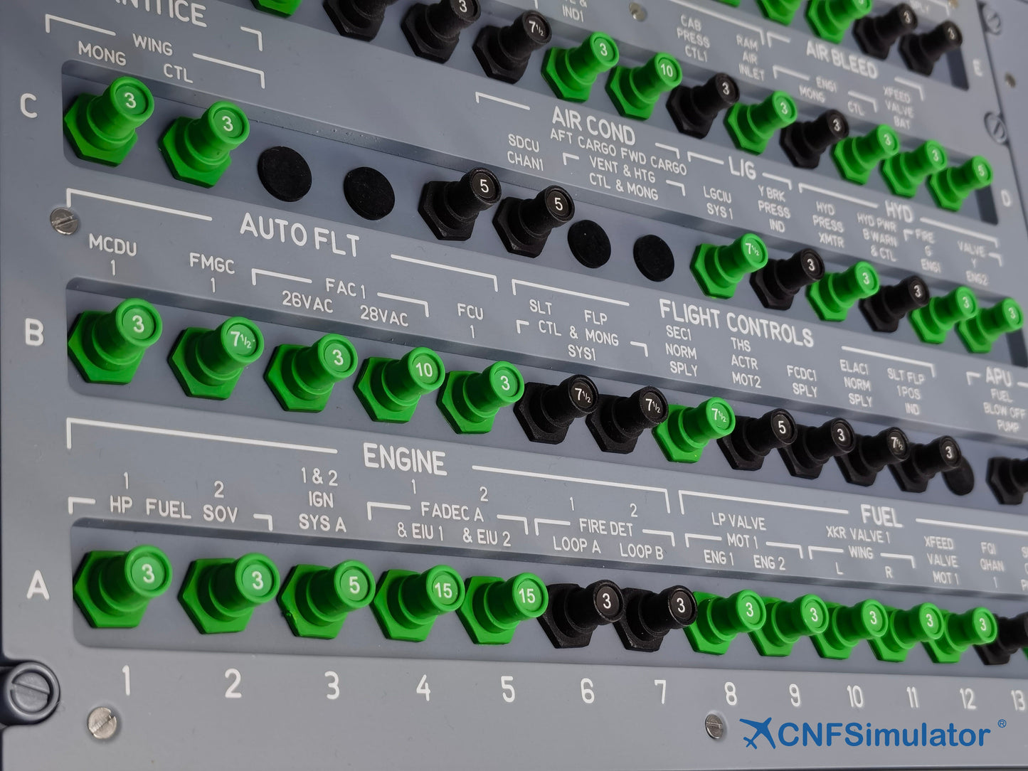 A320 Simulator Overhead